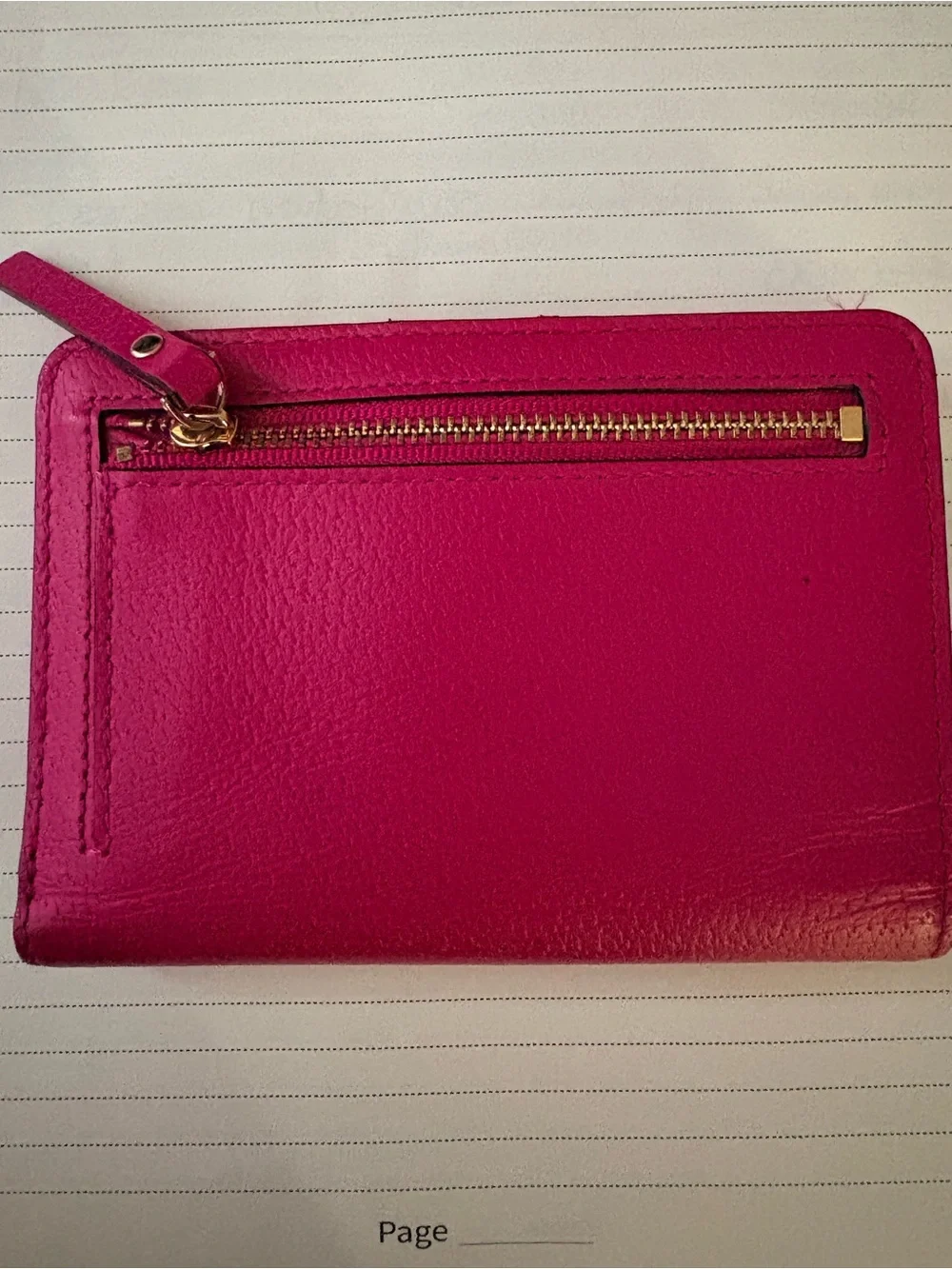 kate spade New York Magenta Leather Zip-Around Wallet